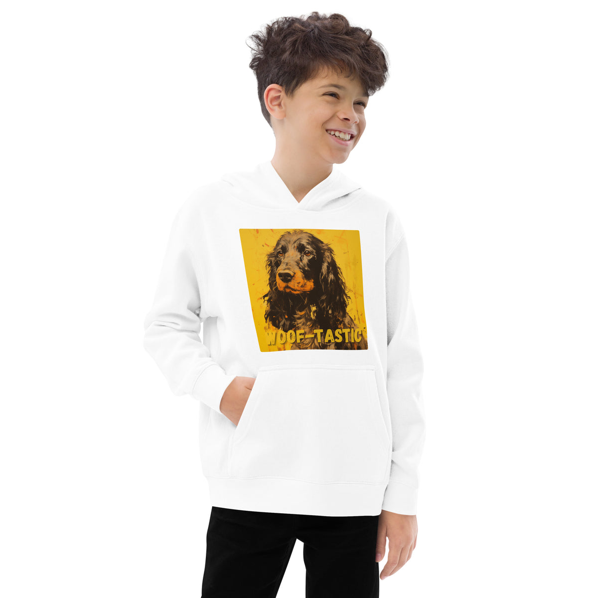 Kids fleece hoodie Woof-tastic Cocker Spaniel (American)