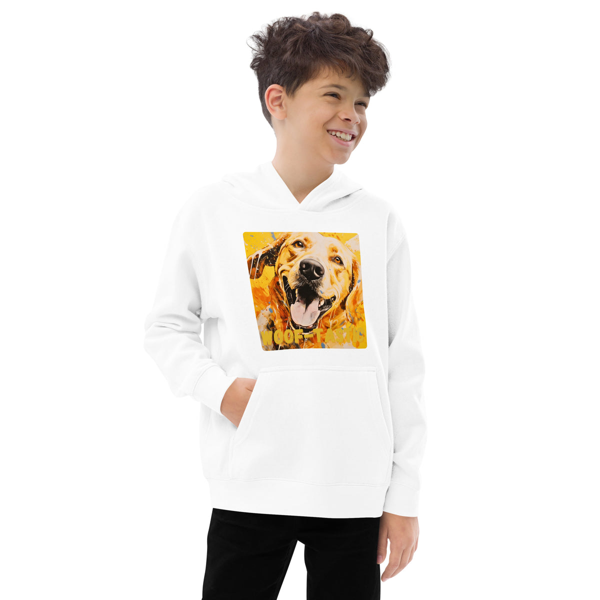 Kids fleece hoodie Woof-tastic Labrador Retriever
