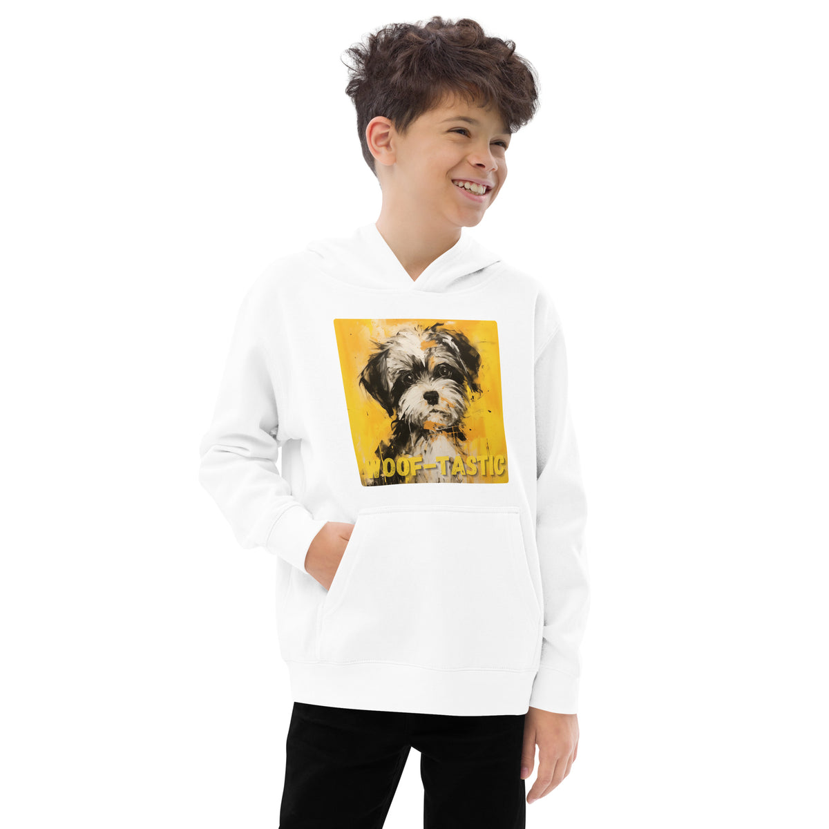 Kids fleece hoodie Woof-tastic Shih Tzu