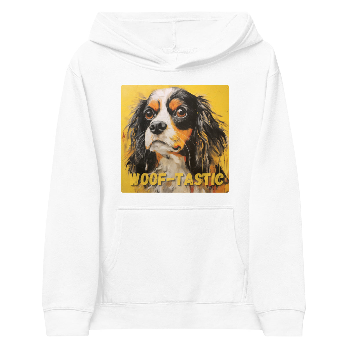 Kids fleece hoodie Woof-tastic Cavalier King Charles Spaniel