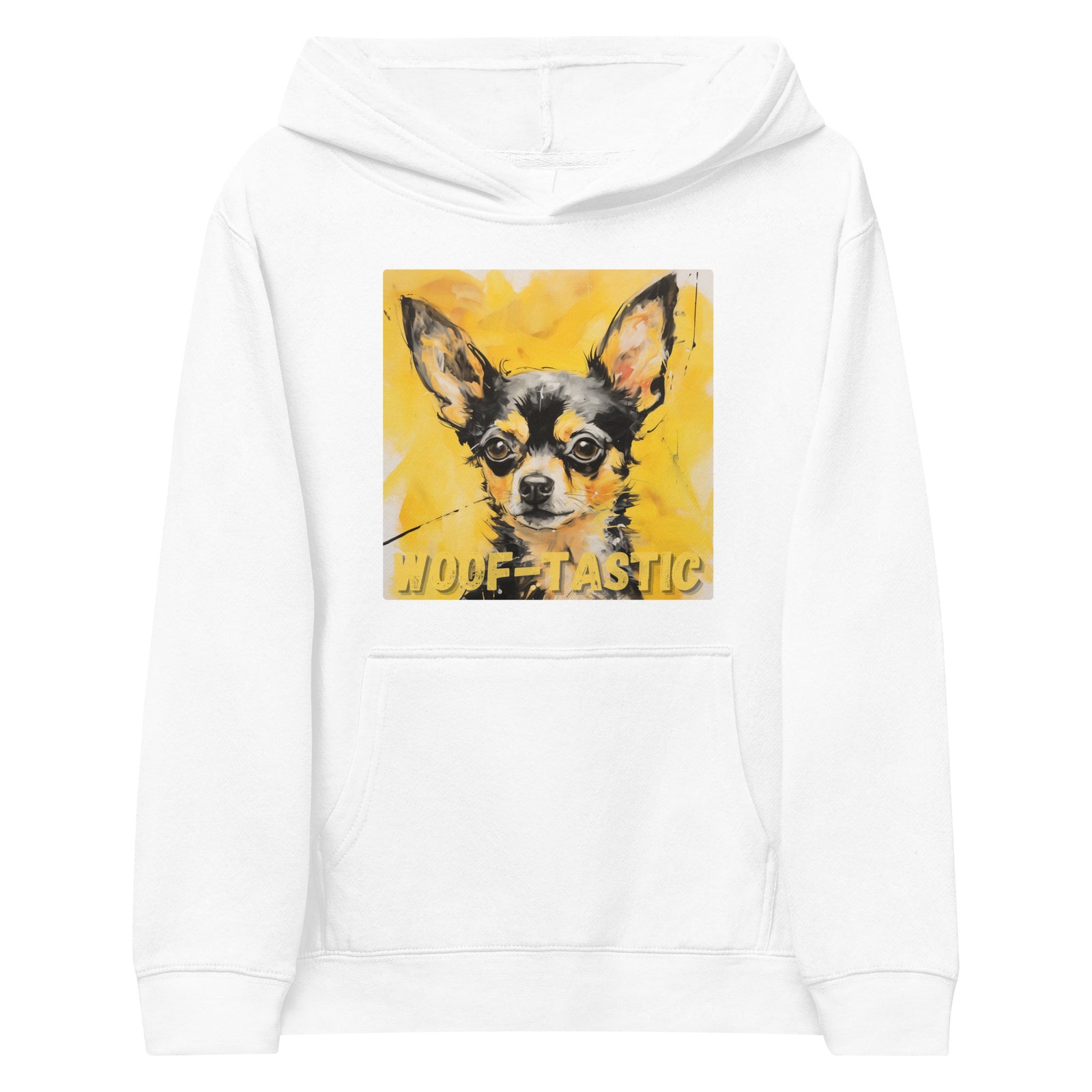 Kids fleece hoodie Woof-tastic Chihuahua