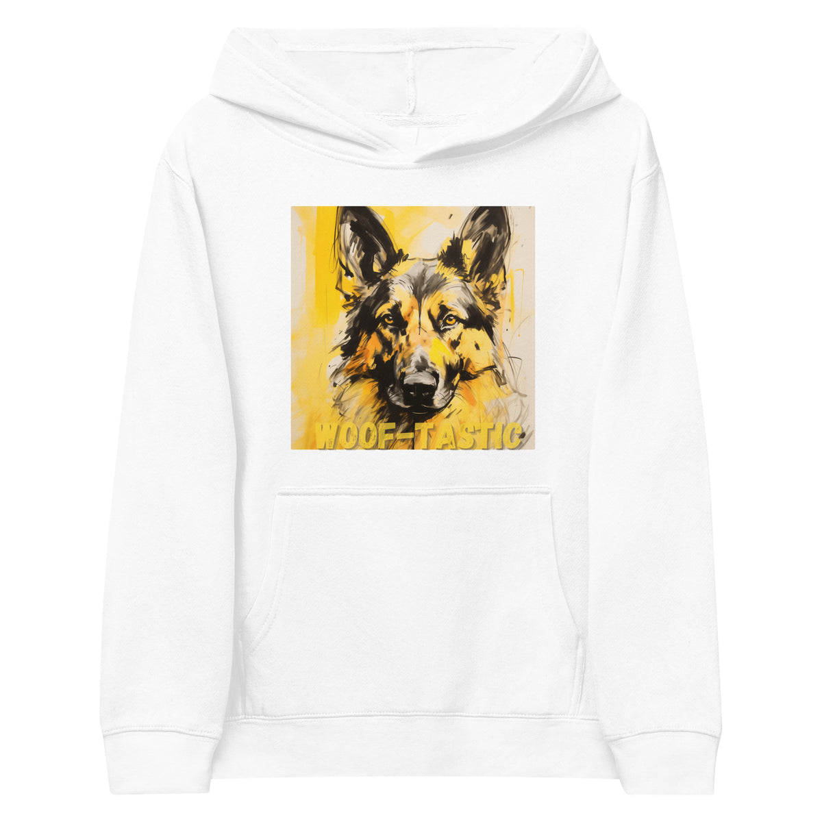 Kids fleece hoodie Woof-tastic German Shepherd