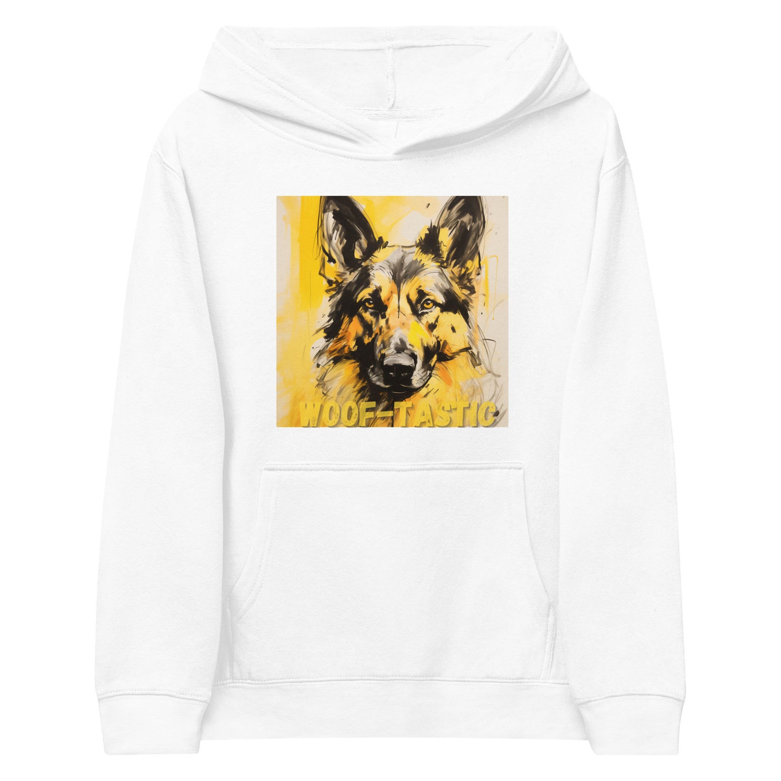 Kids fleece hoodie Woof-tastic German Shepherd