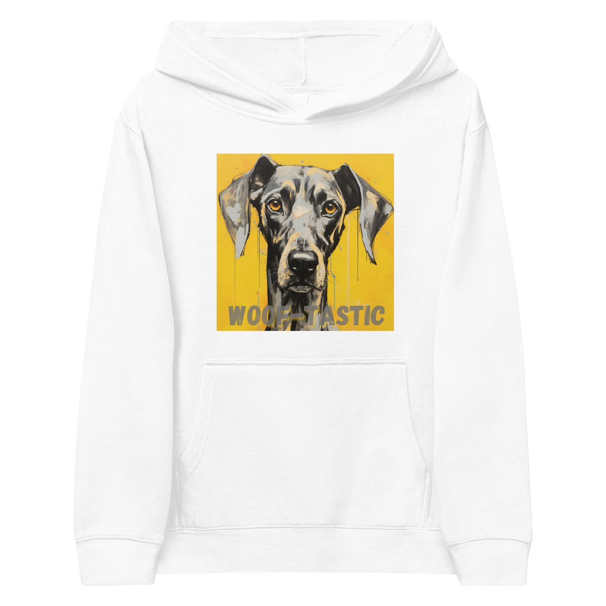 Kids fleece hoodie Woof-tastic Great Dane