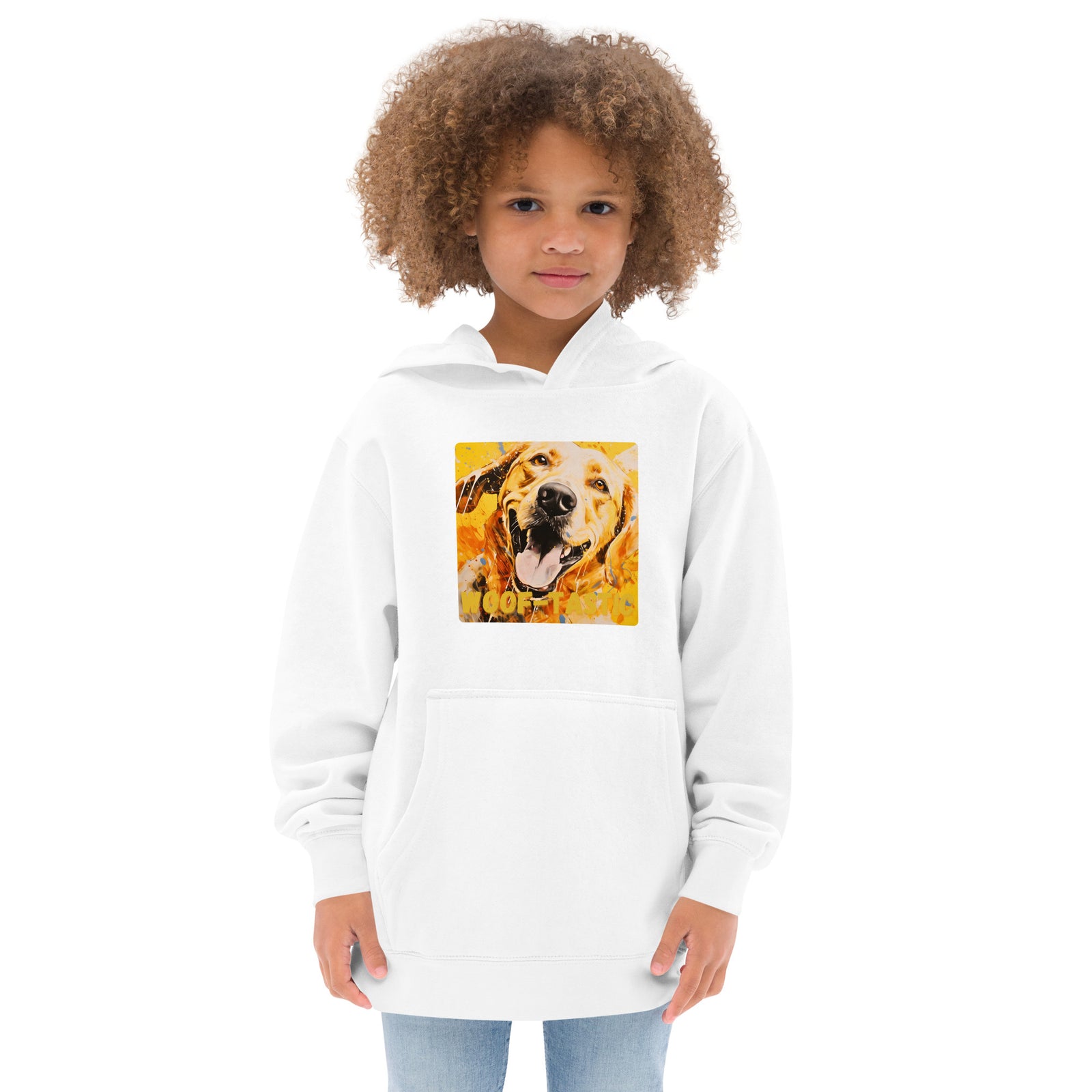 Kids fleece hoodie Woof-tastic Labrador Retriever