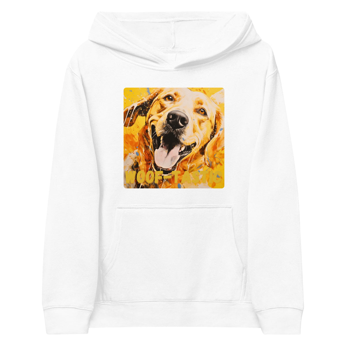 Kids fleece hoodie Woof-tastic Labrador Retriever