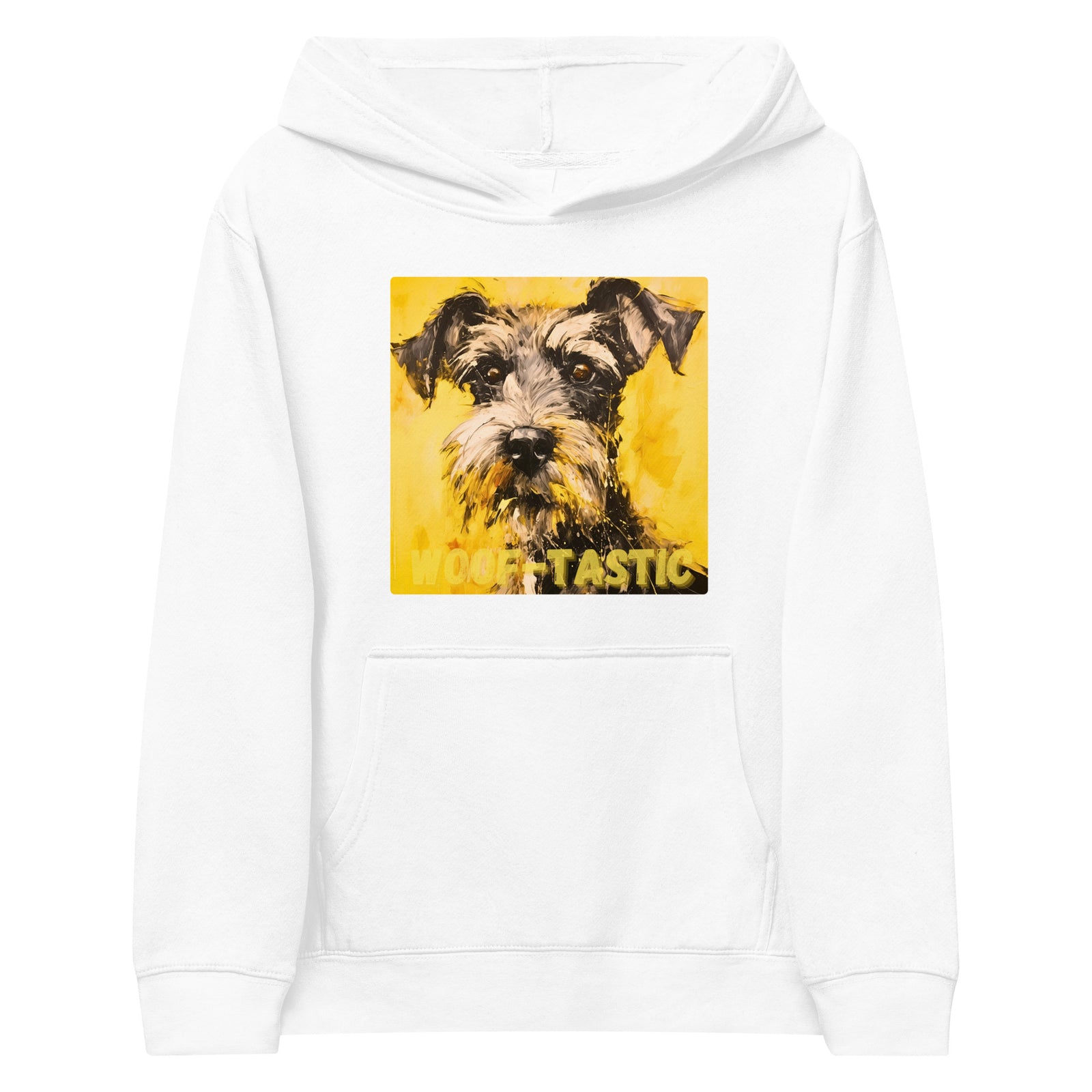 Kids fleece hoodie Woof-tastic Miniature Schnauzer