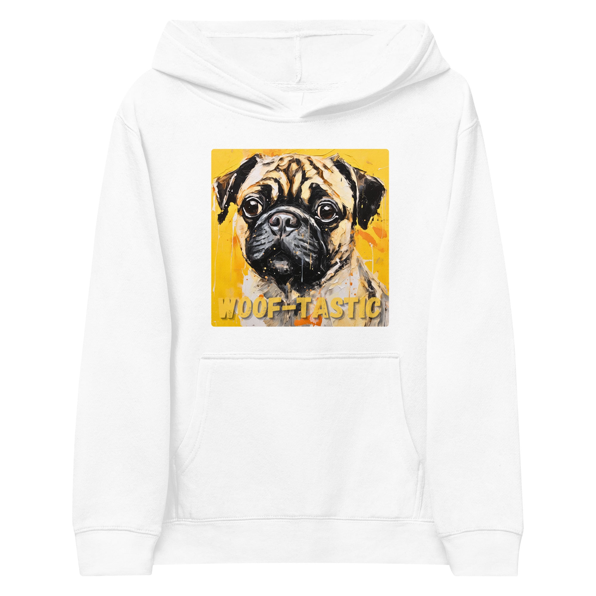 Kids fleece hoodie Woof-tastic Pug
