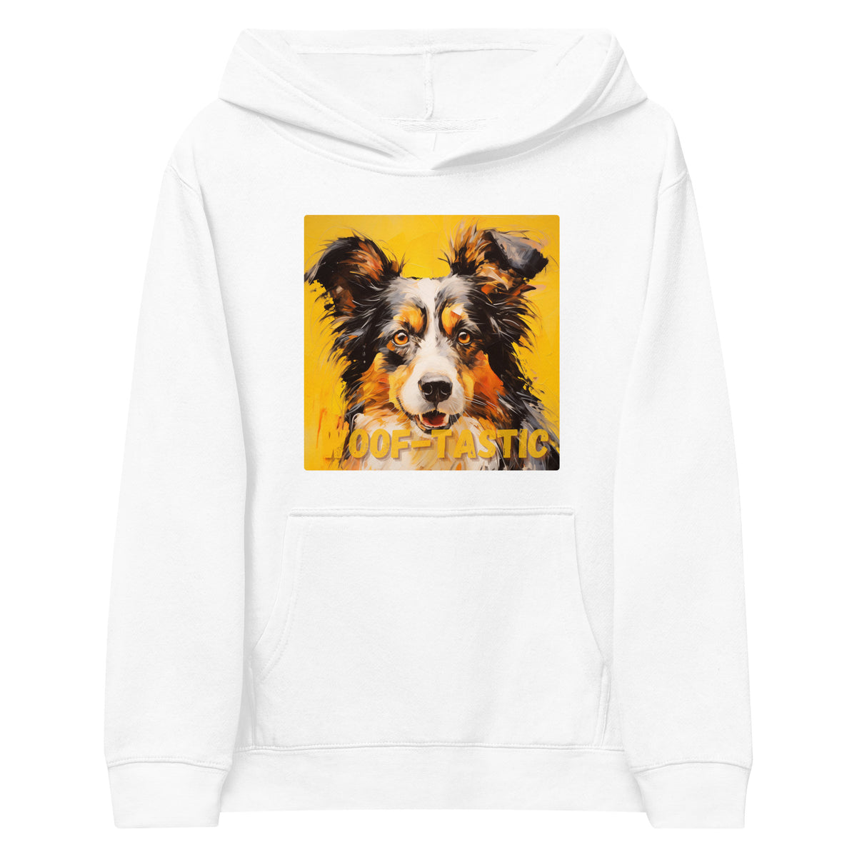 Kids fleece hoodie Woof-tastic Shetland Sheepdog