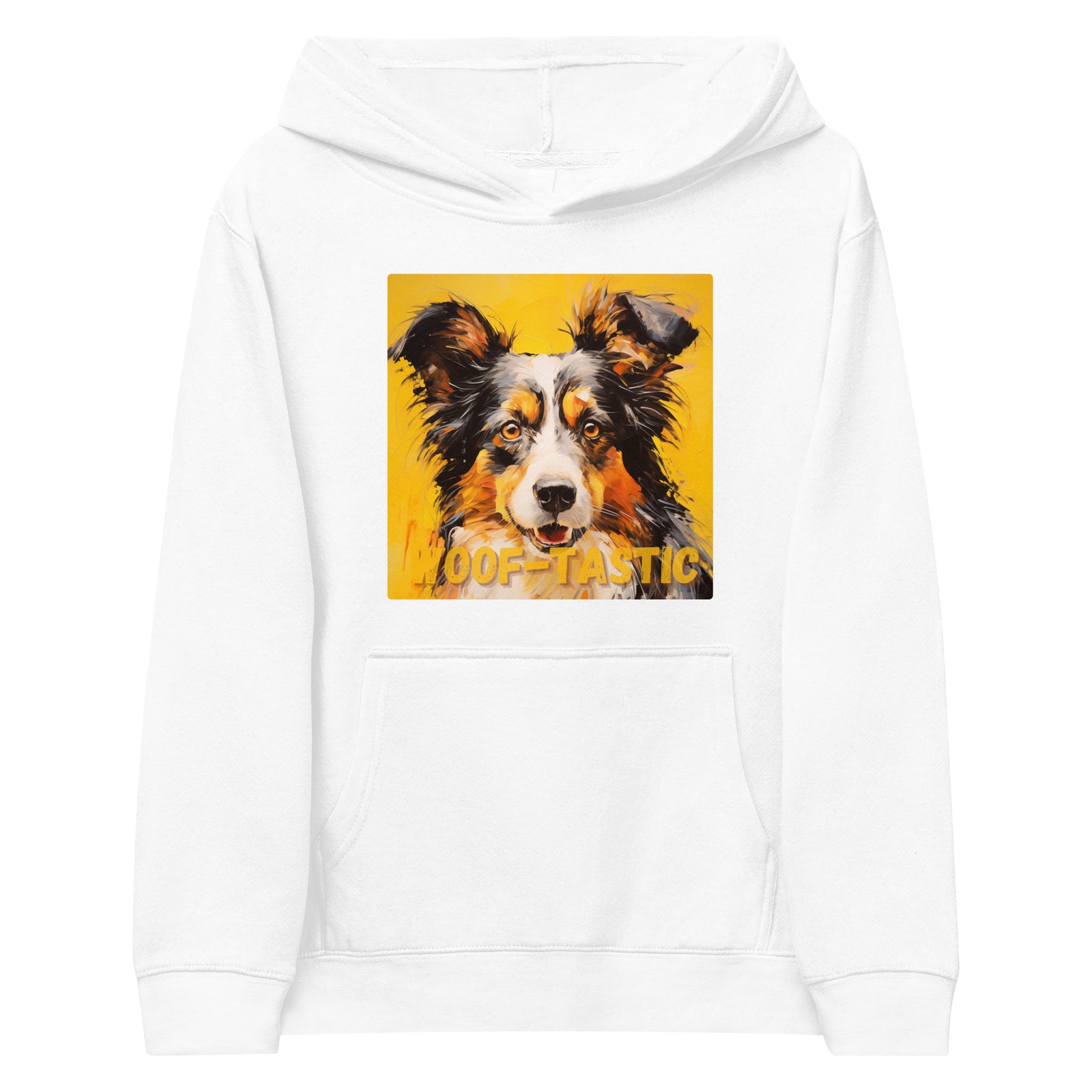Kids fleece hoodie Woof-tastic Shetland Sheepdog