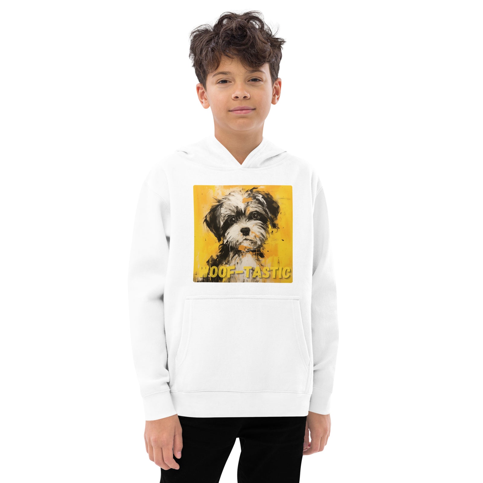 Kids fleece hoodie Woof-tastic Shih Tzu