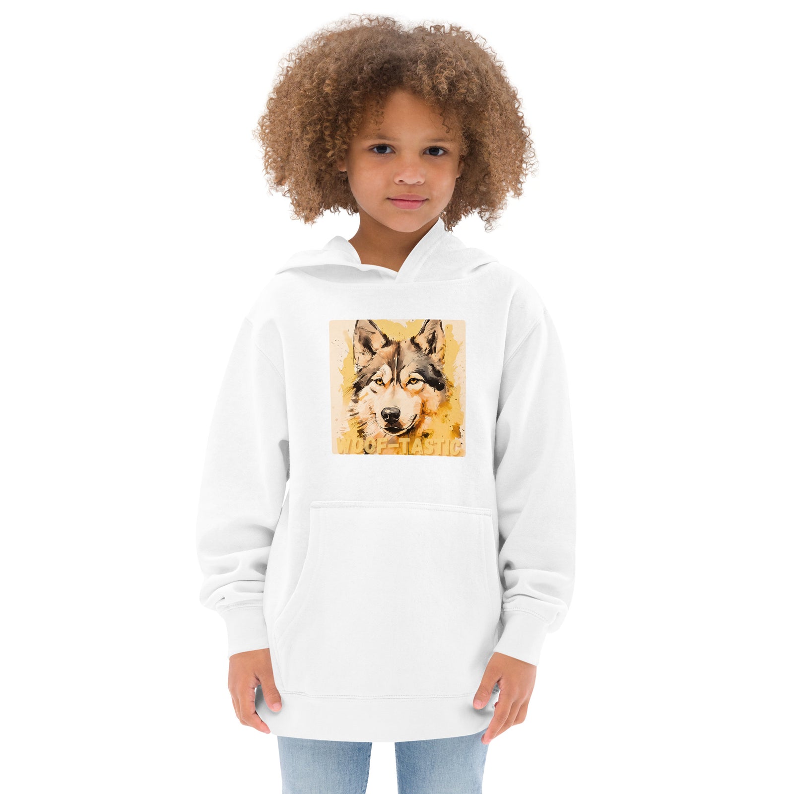 Kids fleece hoodie Woof-tastic Siberian Husky