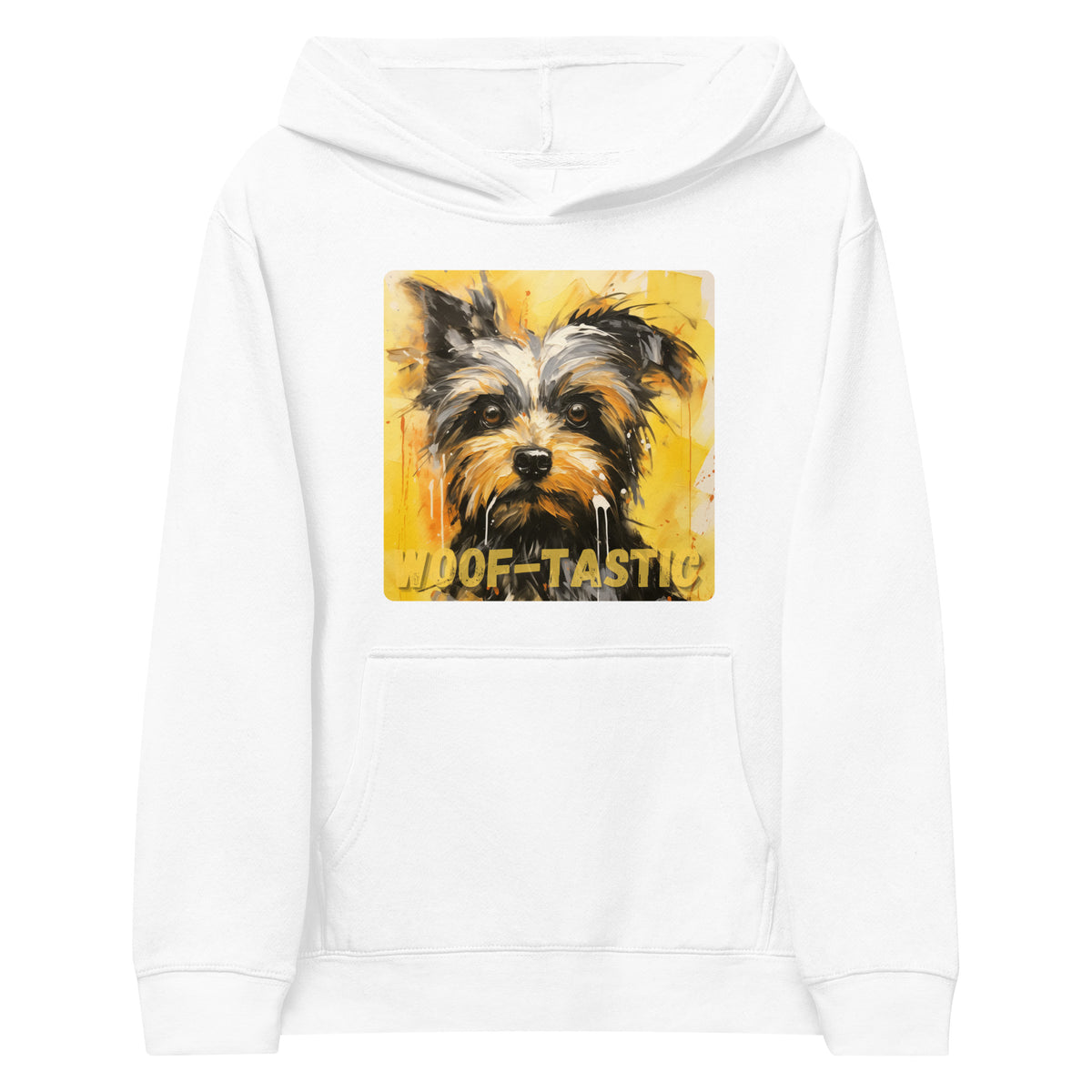 Kids fleece hoodie Woof-tastic Yorkshire Terrier