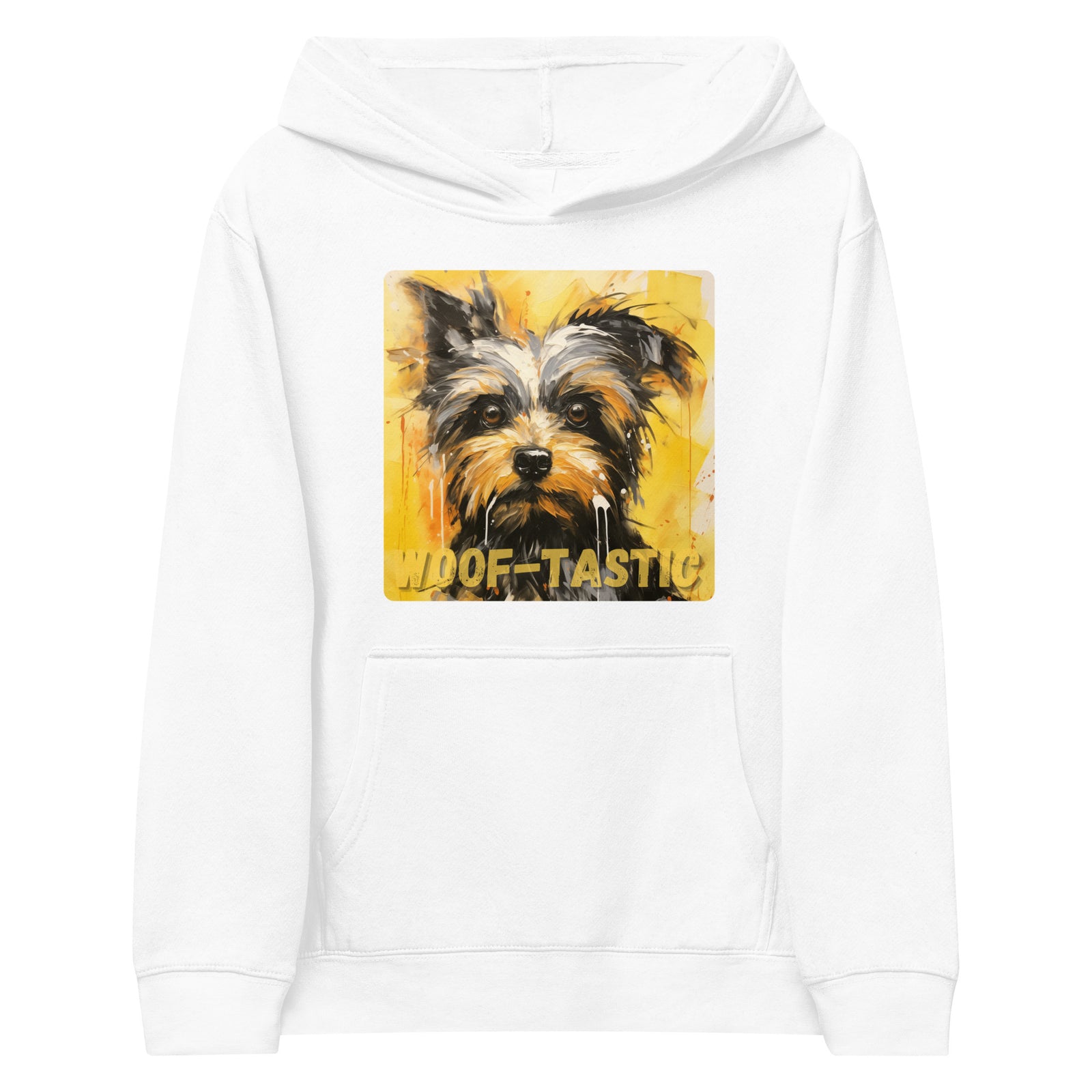 Kids fleece hoodie Woof-tastic Yorkshire Terrier