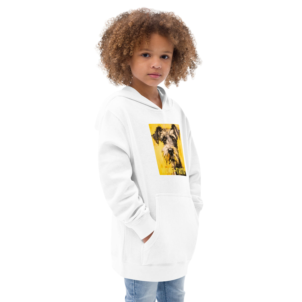 Kids fleece hoodie Woof-tastic Miniature Schnauzer