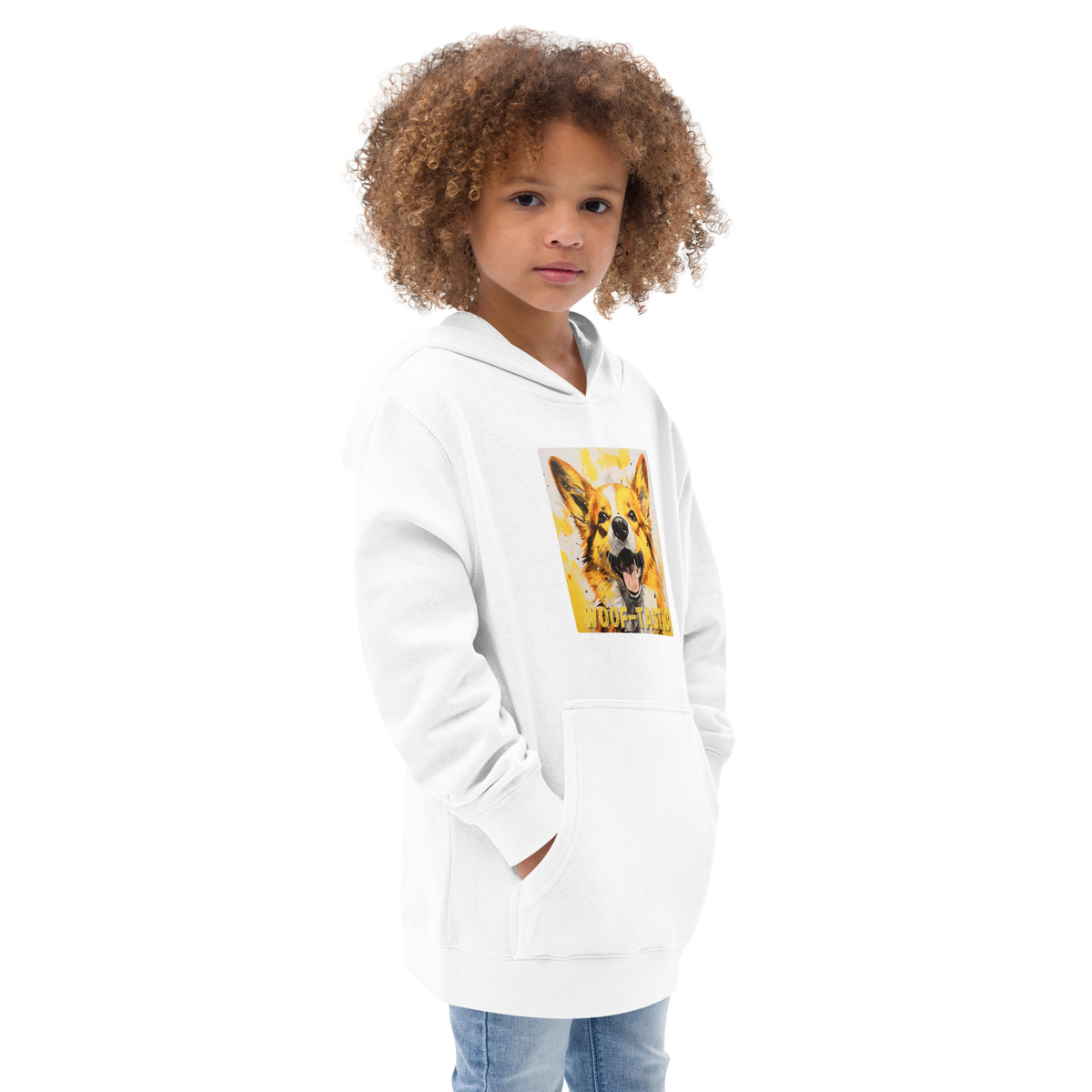 Kids fleece hoodie Woof-tastic Pembroke Welsh Corgi