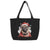 Large organic tote bag Pug - Merry Woofmas