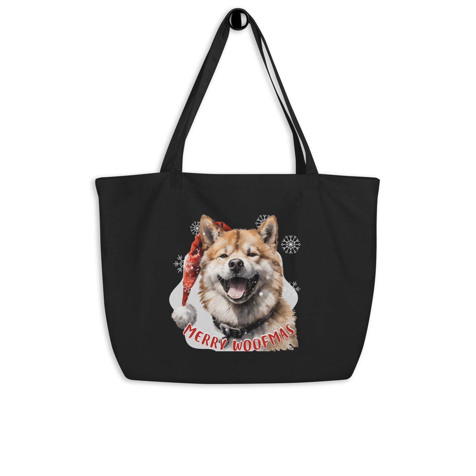 Large organic tote bag Akita - Merry Woofmas