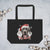 Large organic tote bag Great Dane - Merry Woofmas