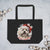 Large organic tote bag Maltese - Merry Woofmas