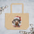 Large organic tote bag Doberman - Merry Woofmas