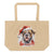 Large organic tote bag Boxer - Merry Woofmas