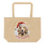 Large organic tote bag Golden Retriever - Merry Woofmas