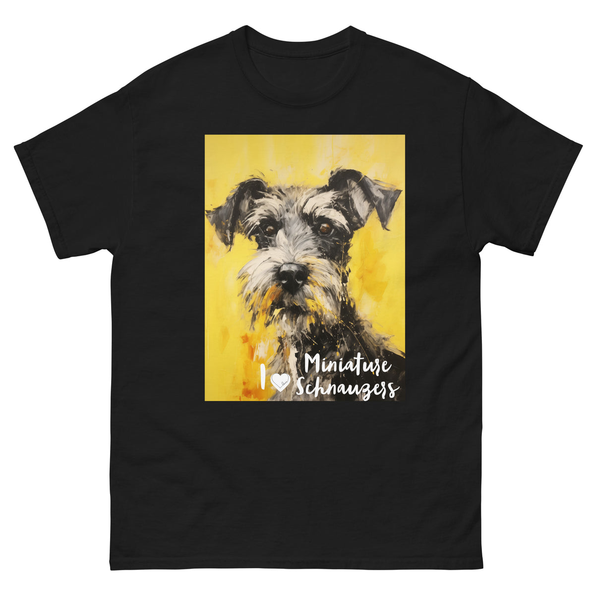 Men's classic tee - I ❤ DOGS - Miniature Schnauzer