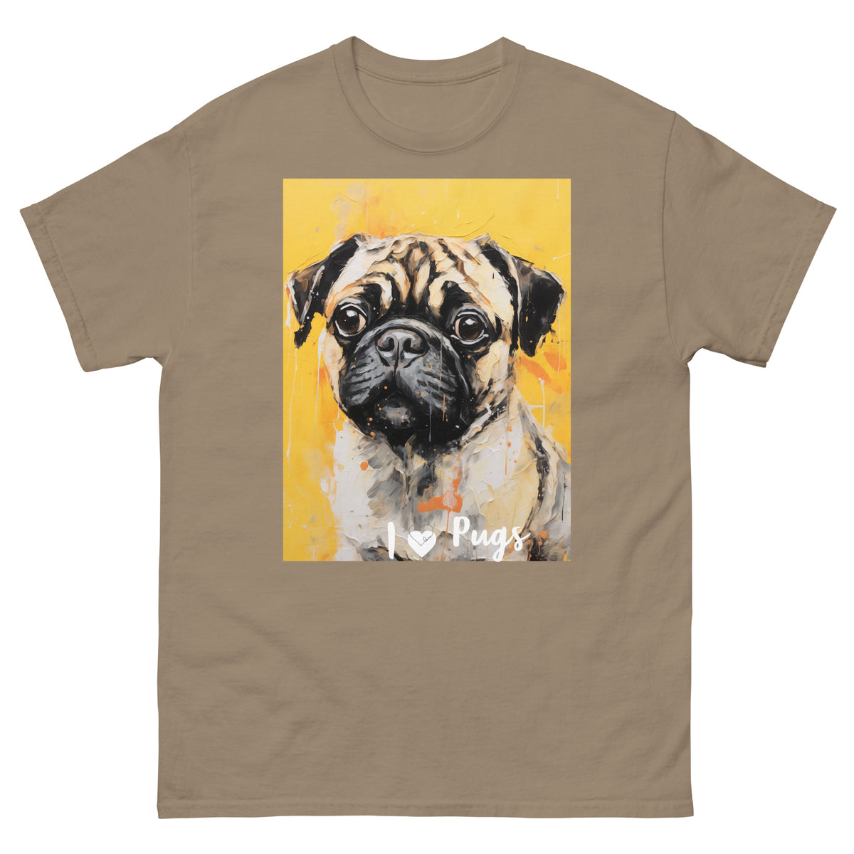 Men's classic tee - I ❤ DOGS - Pug
