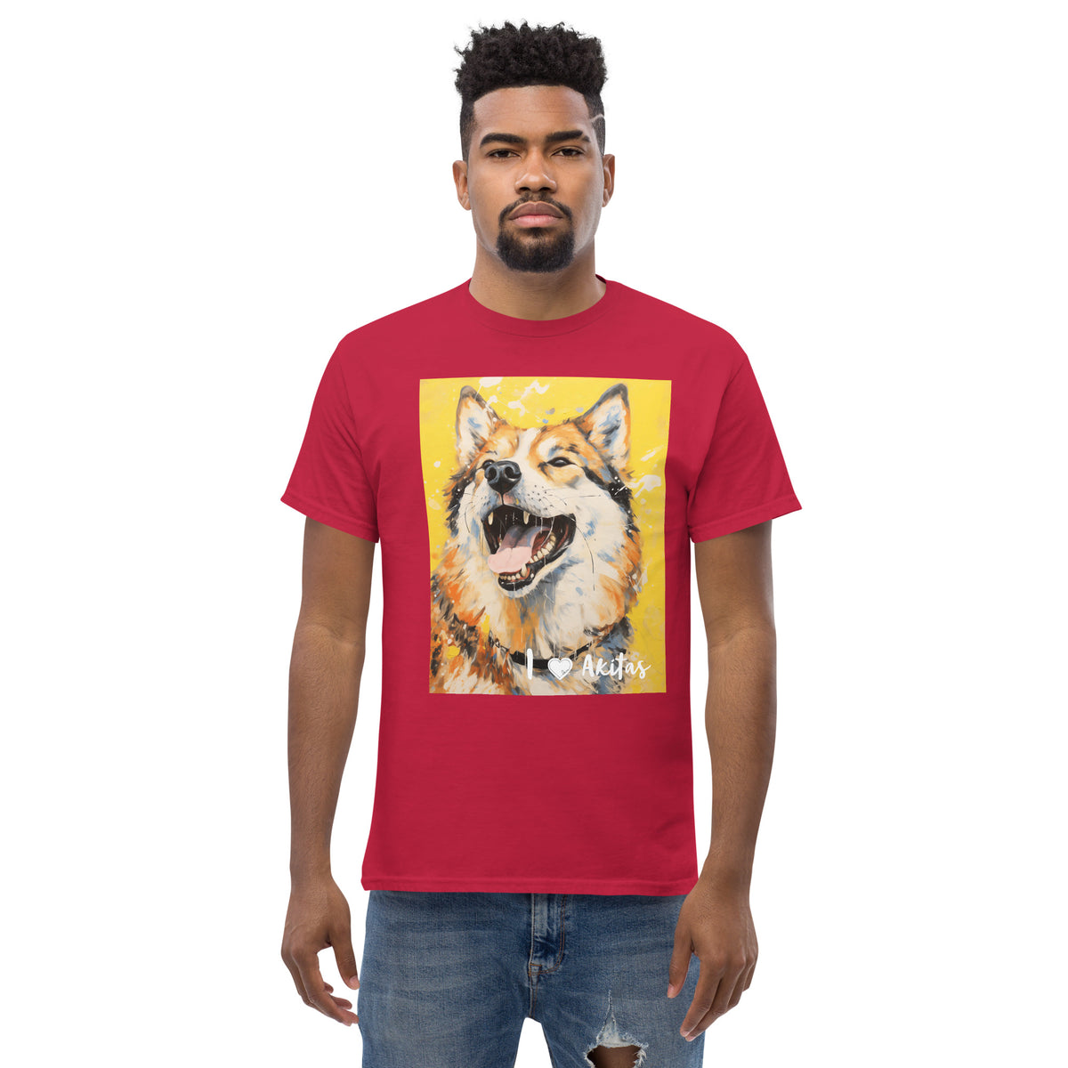 Men's classic tee - I ❤ DOGS - Akita