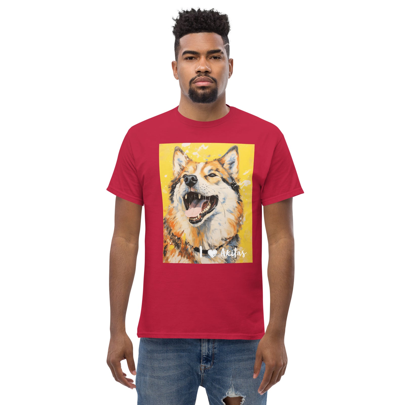 Men's classic tee - I ❤ DOGS - Akita