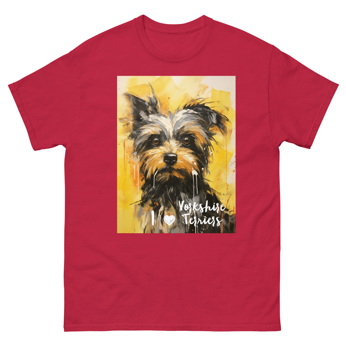 Men's classic tee - I ❤ DOGS - Yorkshire Terrier