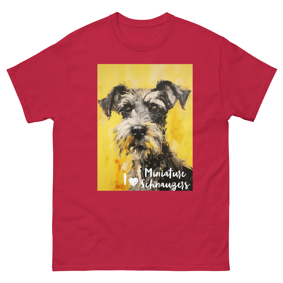 Men's classic tee - I ❤ DOGS - Miniature Schnauzer