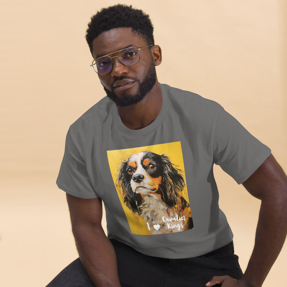 Men's classic tee - I ❤ DOGS - Cavalier King Charles Spaniel