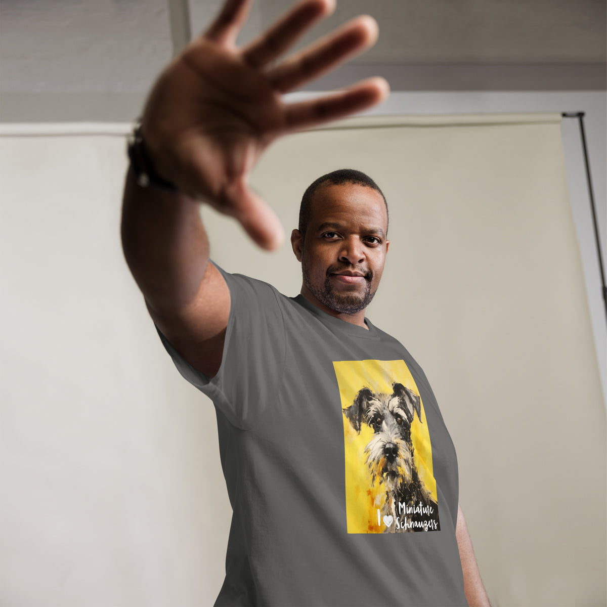 Men's classic tee - I ❤ DOGS - Miniature Schnauzer