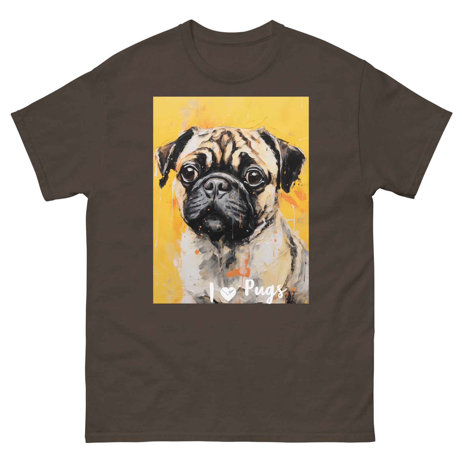 Men's classic tee - I ❤ DOGS - Pug