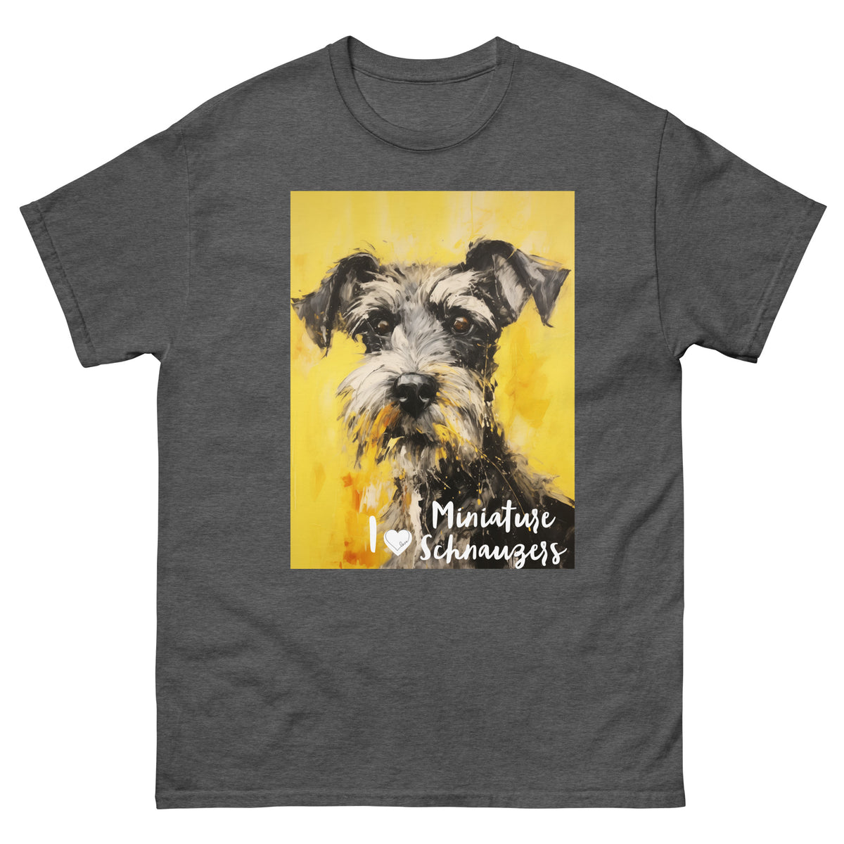 Men's classic tee - I ❤ DOGS - Miniature Schnauzer
