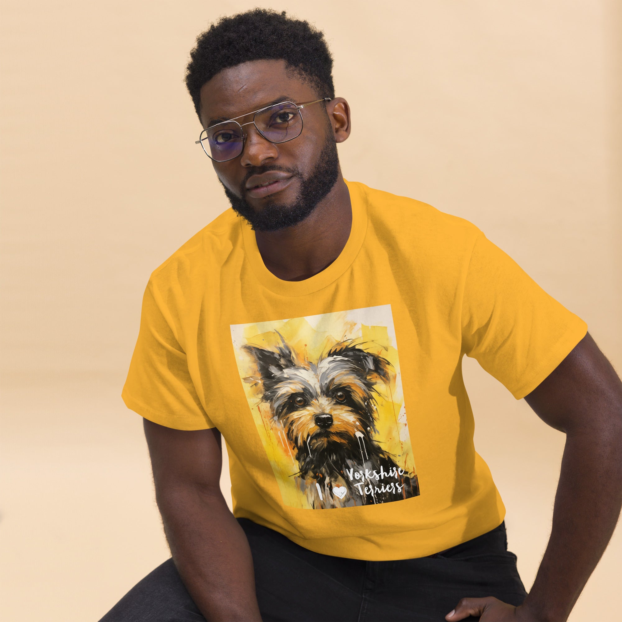 Men's classic tee - I ❤ DOGS - Yorkshire Terrier