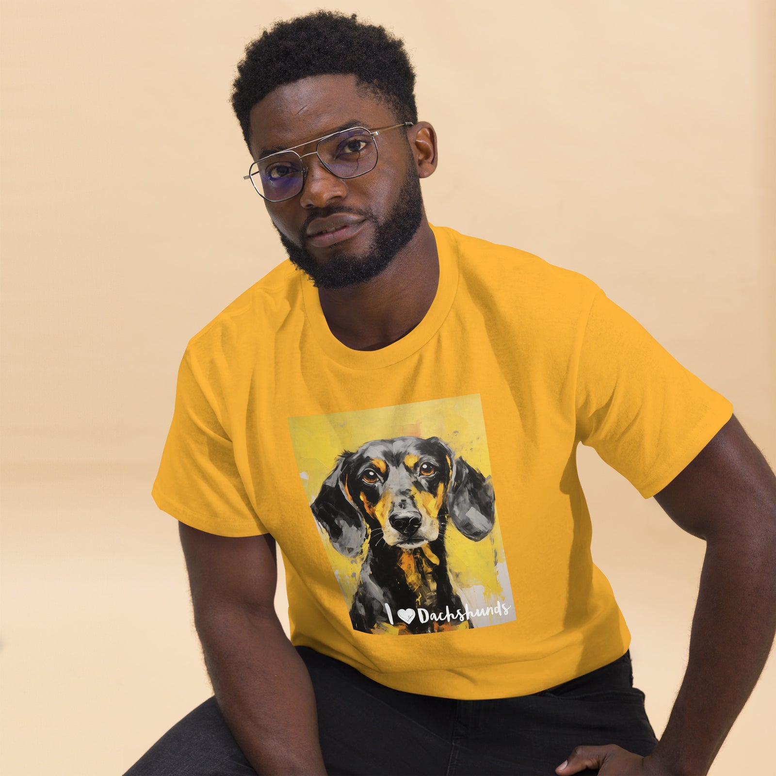 Men's classic tee - I ❤ DOGS - Dachshund