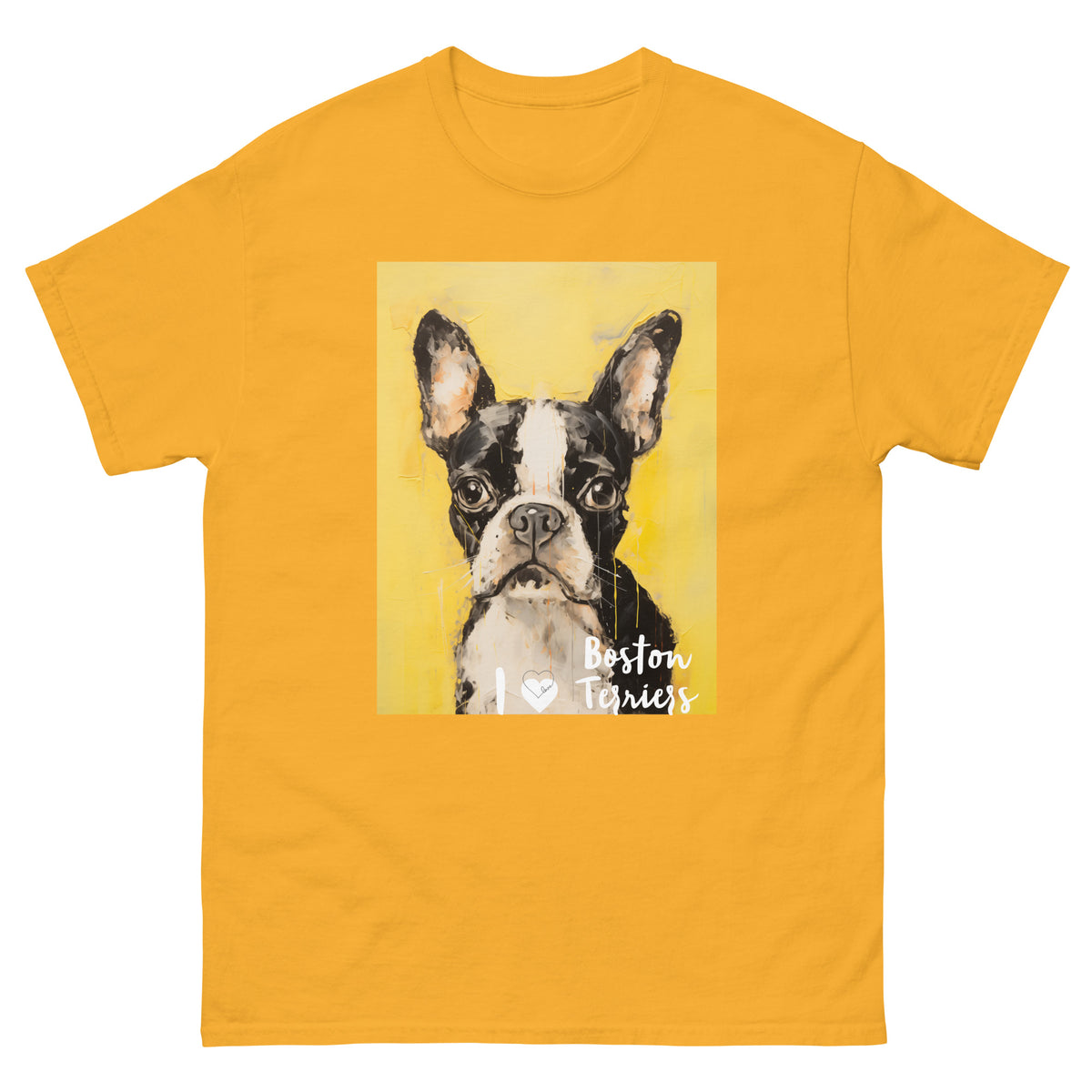 Men's classic tee - I ❤ DOGS - Boston Terrier