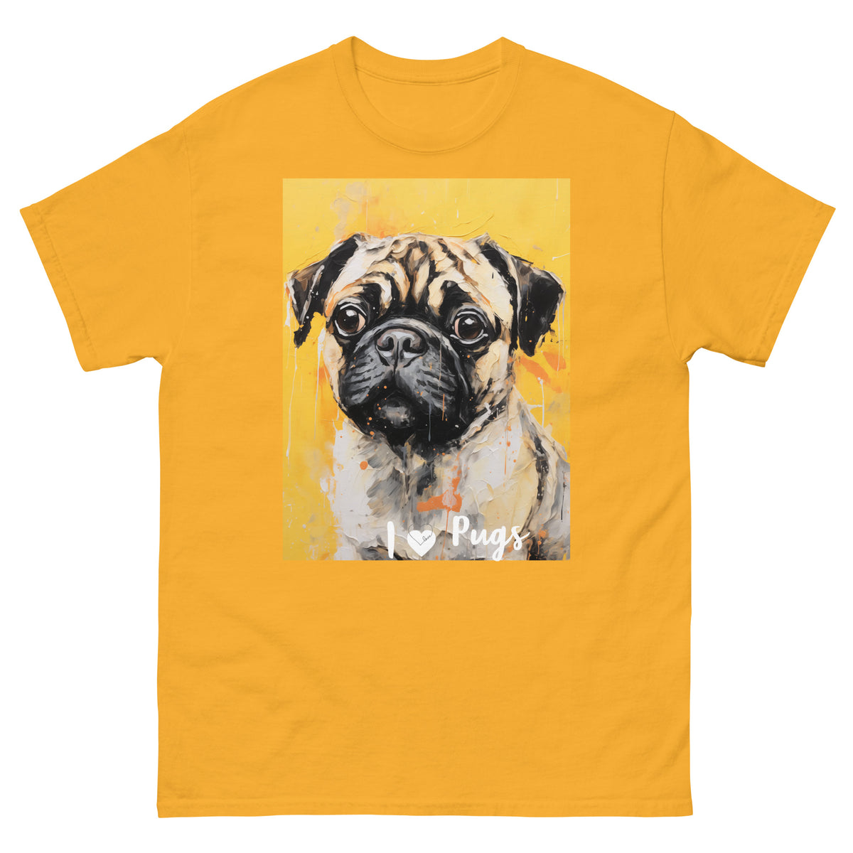 Men's classic tee - I ❤ DOGS - Pug