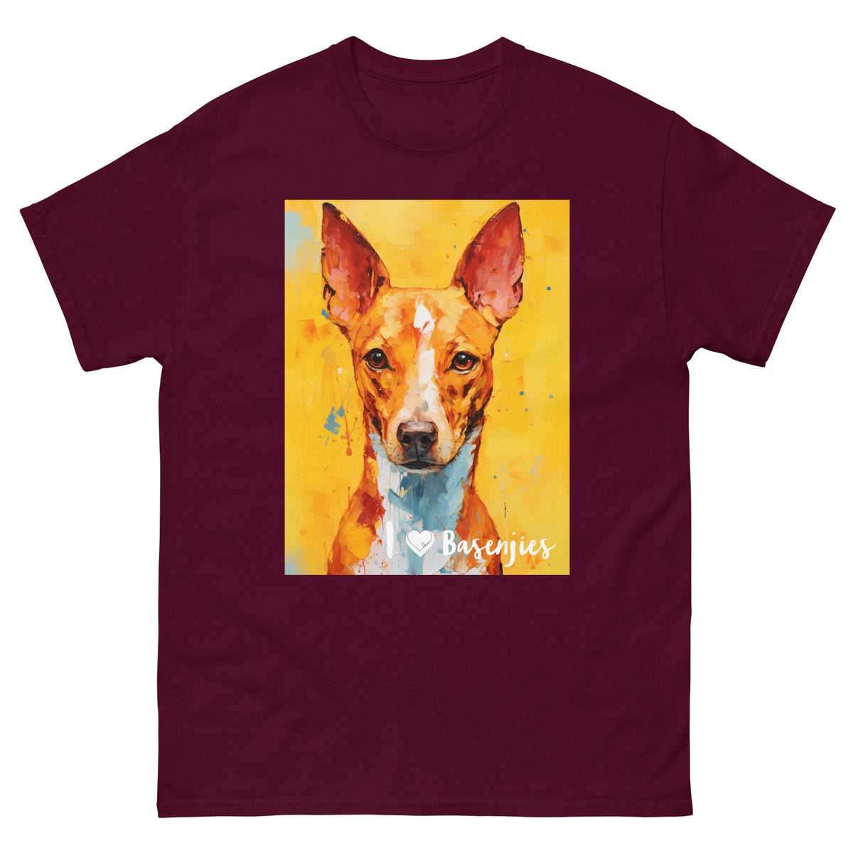 Men's classic tee - I ❤ DOGS - Basenji