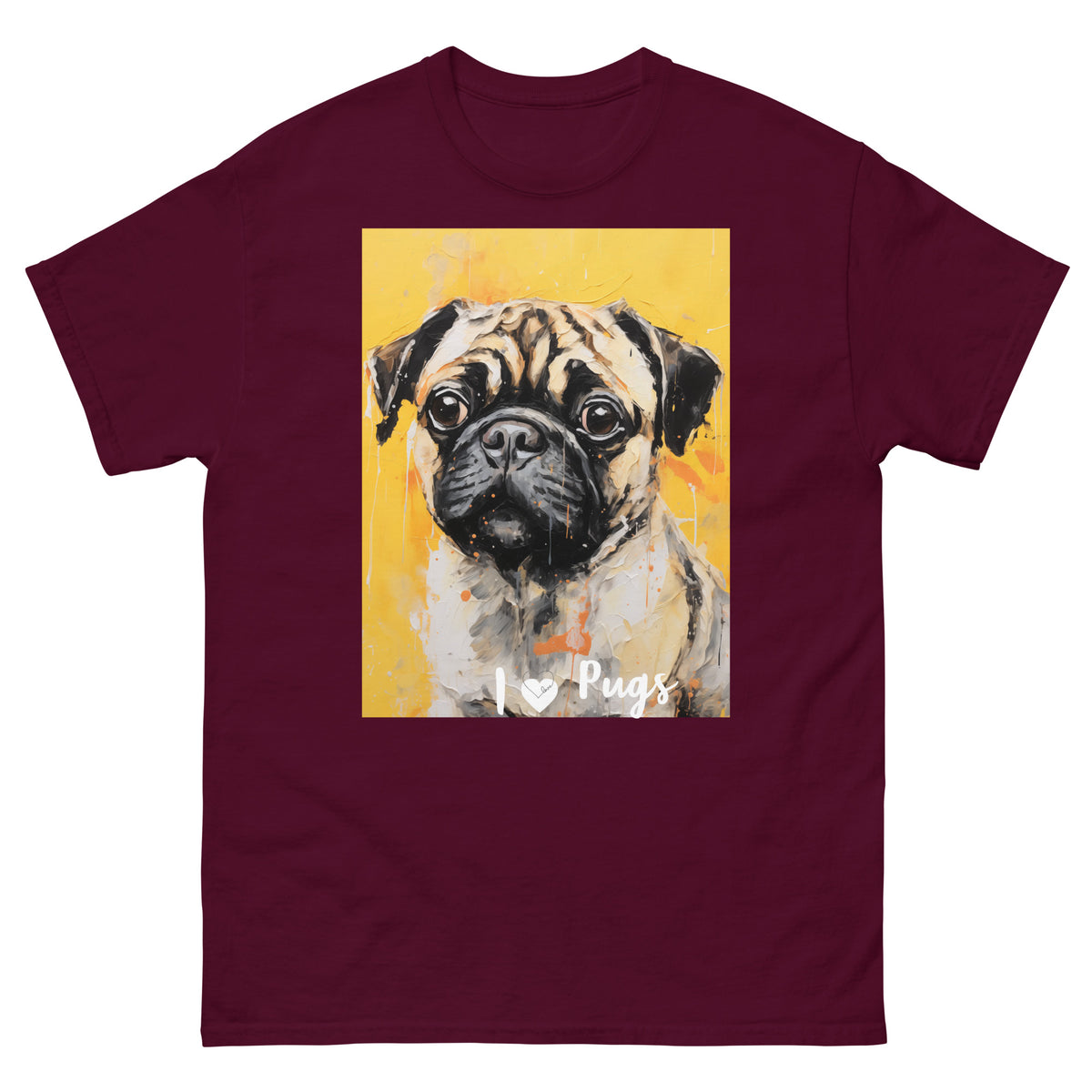 Men's classic tee - I ❤ DOGS - Pug
