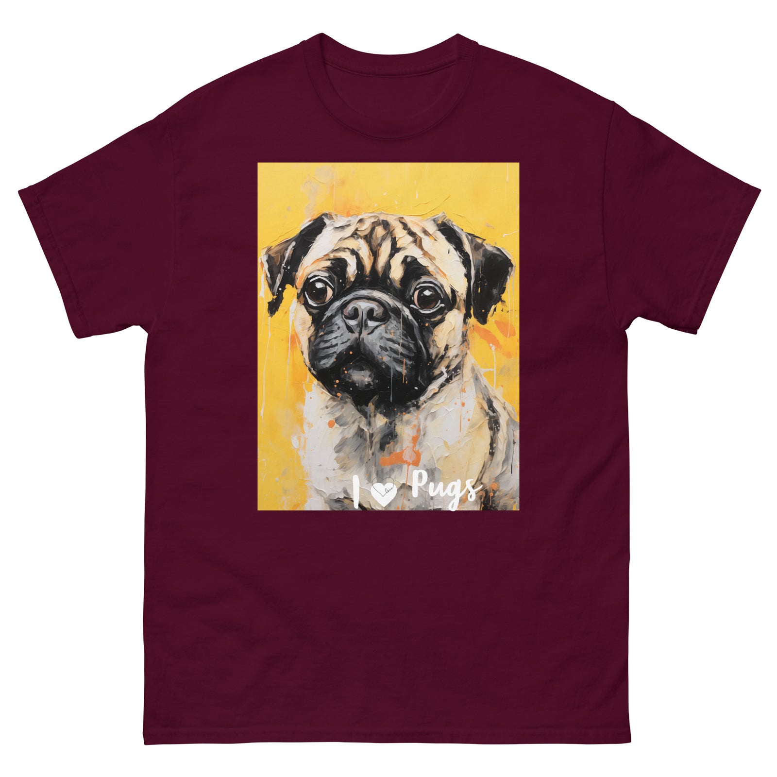 Men's classic tee - I ❤ DOGS - Pug