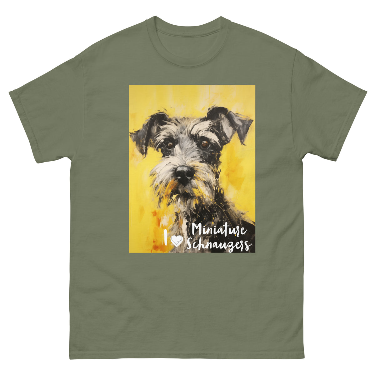 Men's classic tee - I ❤ DOGS - Miniature Schnauzer