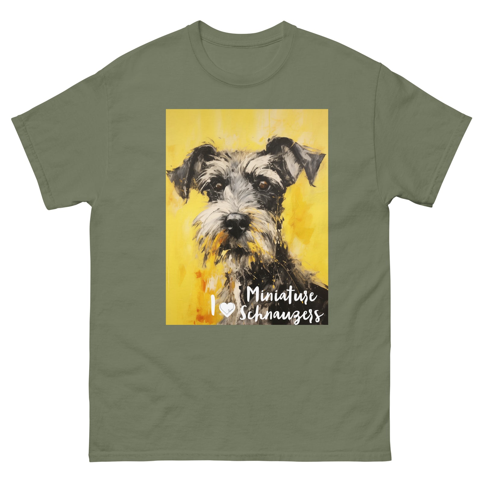Men's classic tee - I ❤ DOGS - Miniature Schnauzer