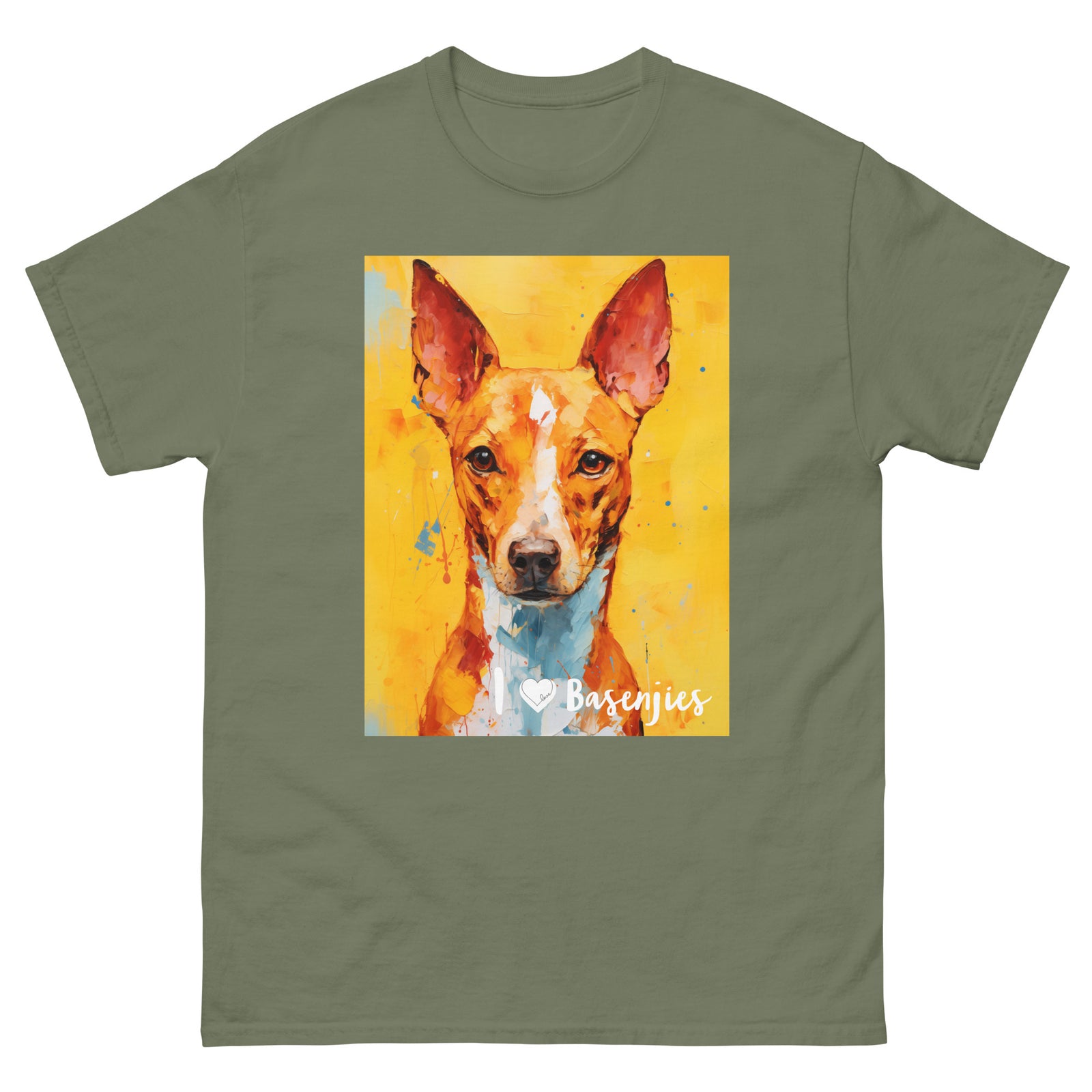 Men's classic tee - I ❤ DOGS - Basenji