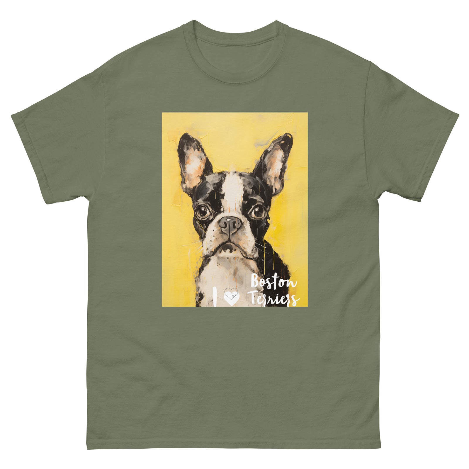 Men's classic tee - I ❤ DOGS - Boston Terrier