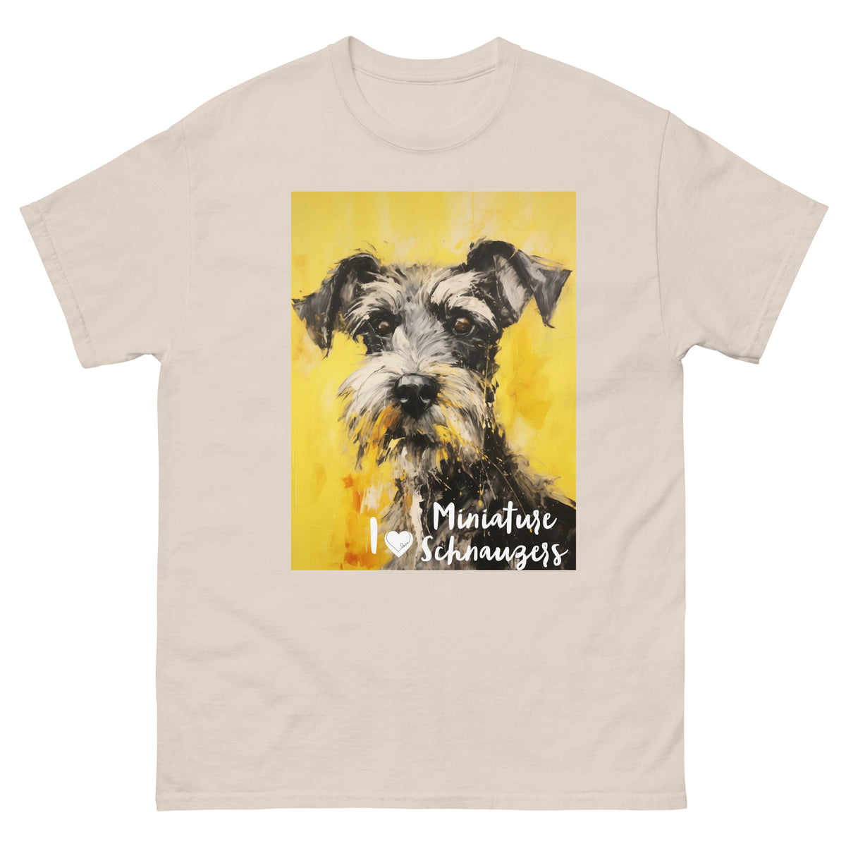 Men's classic tee - I ❤ DOGS - Miniature Schnauzer