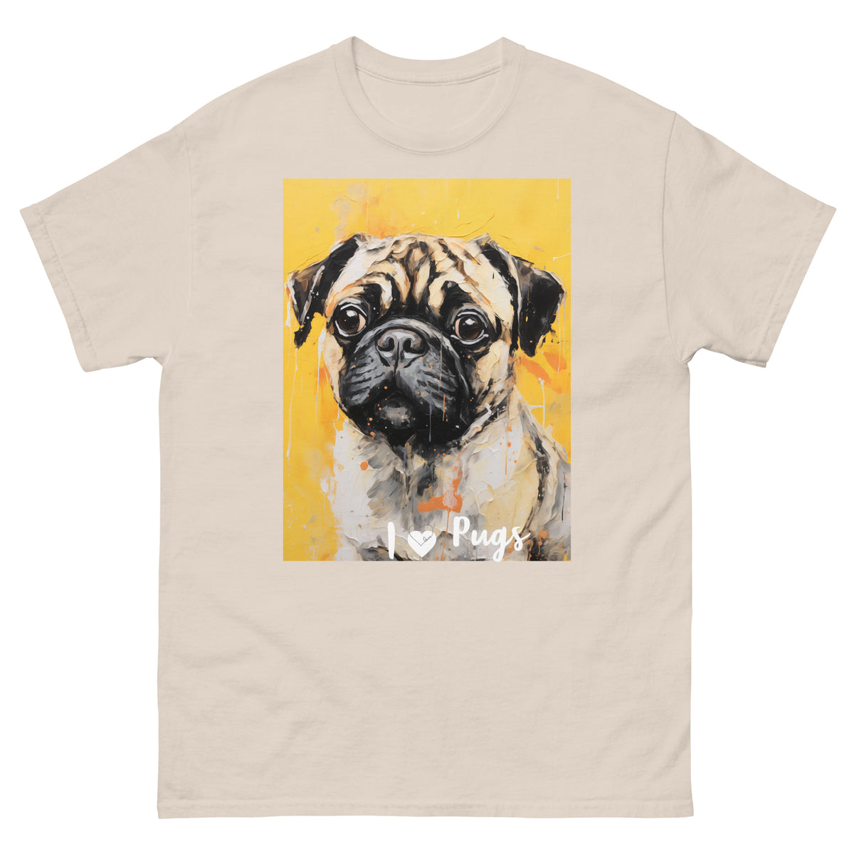 Men's classic tee - I ❤ DOGS - Pug